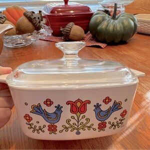Corningware Country Festival Casserole w/ lid